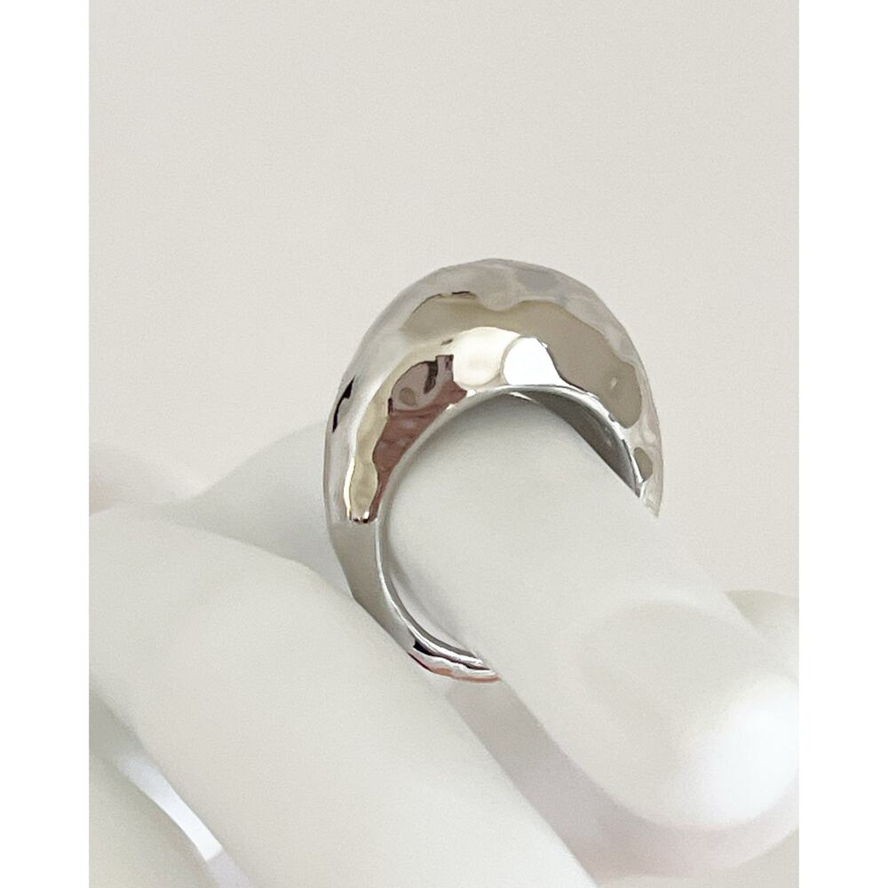 STELLA & DOT Hammered Silver Dome Ring